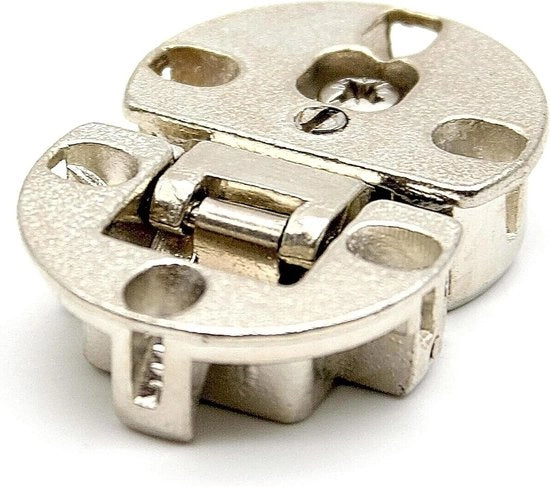 8 Viti di Apertura 180º - Coperchio Anteriore con Foro 35mm - Cromo Zamak - Viti a Serraggio per Porte di Cucina, Porte Interne e Armadi.