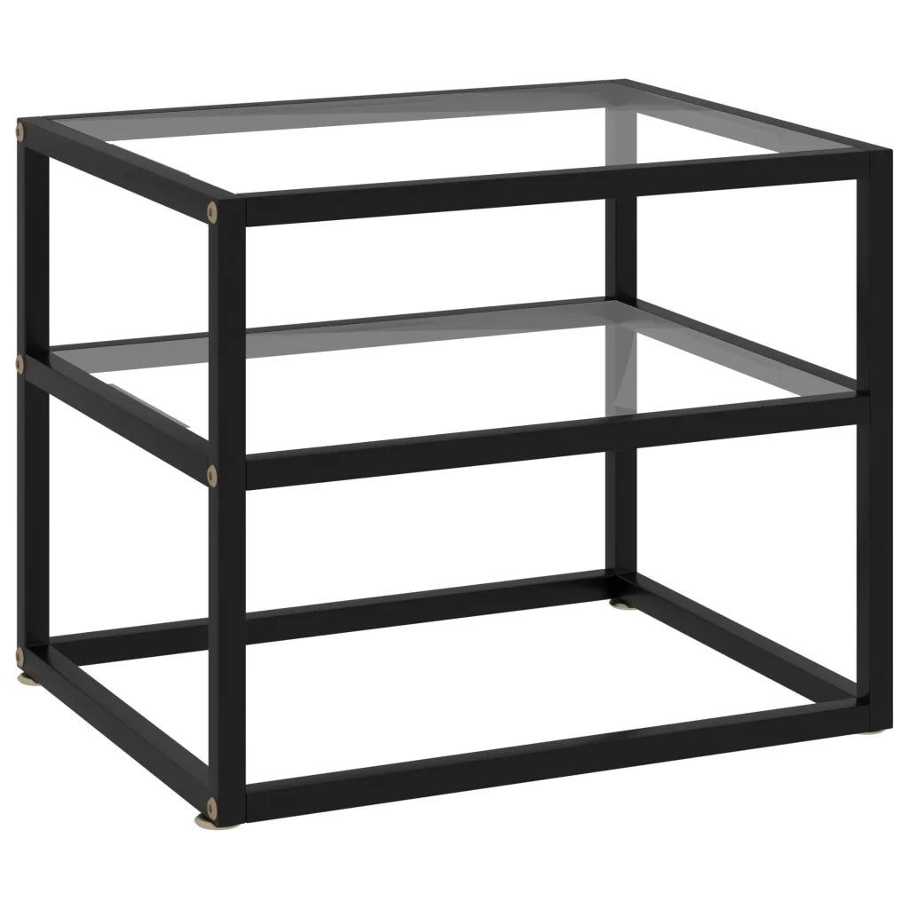 Tavolo Consolle Trasparente 50x40x40 cm in Vetro Temperato cod mxl 6376