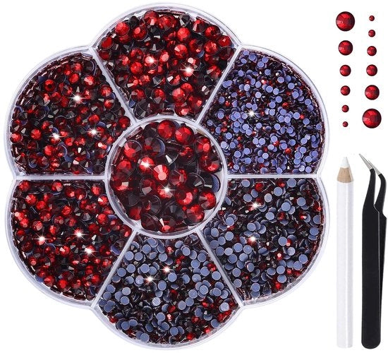 Strass in 5000 pezzi - Hotfix - 21 colori - 5 misure SS6-SS30 - Manufatti DIY - Dimensioni SS30 6,3-6,5 mm
