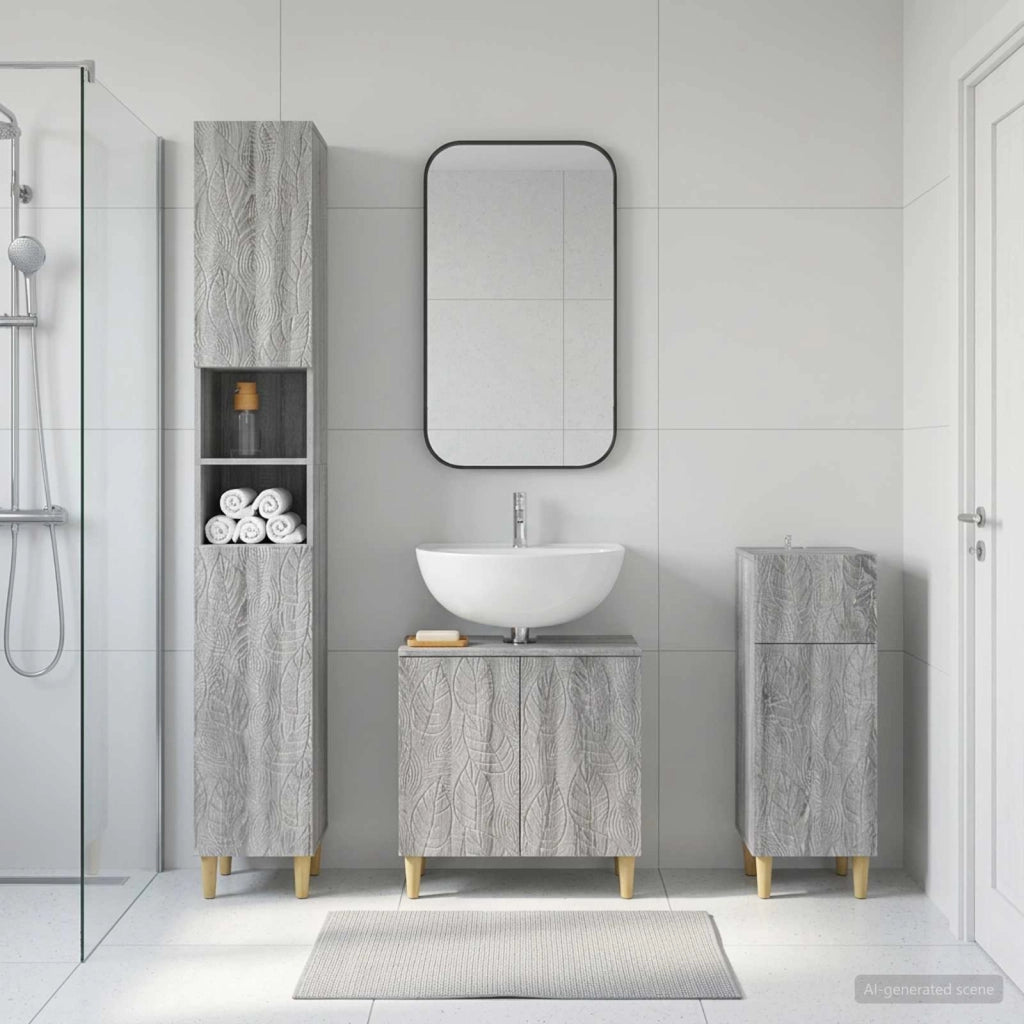 Set di armadietti da bagno in 3 pezzi DELFT 3417870
