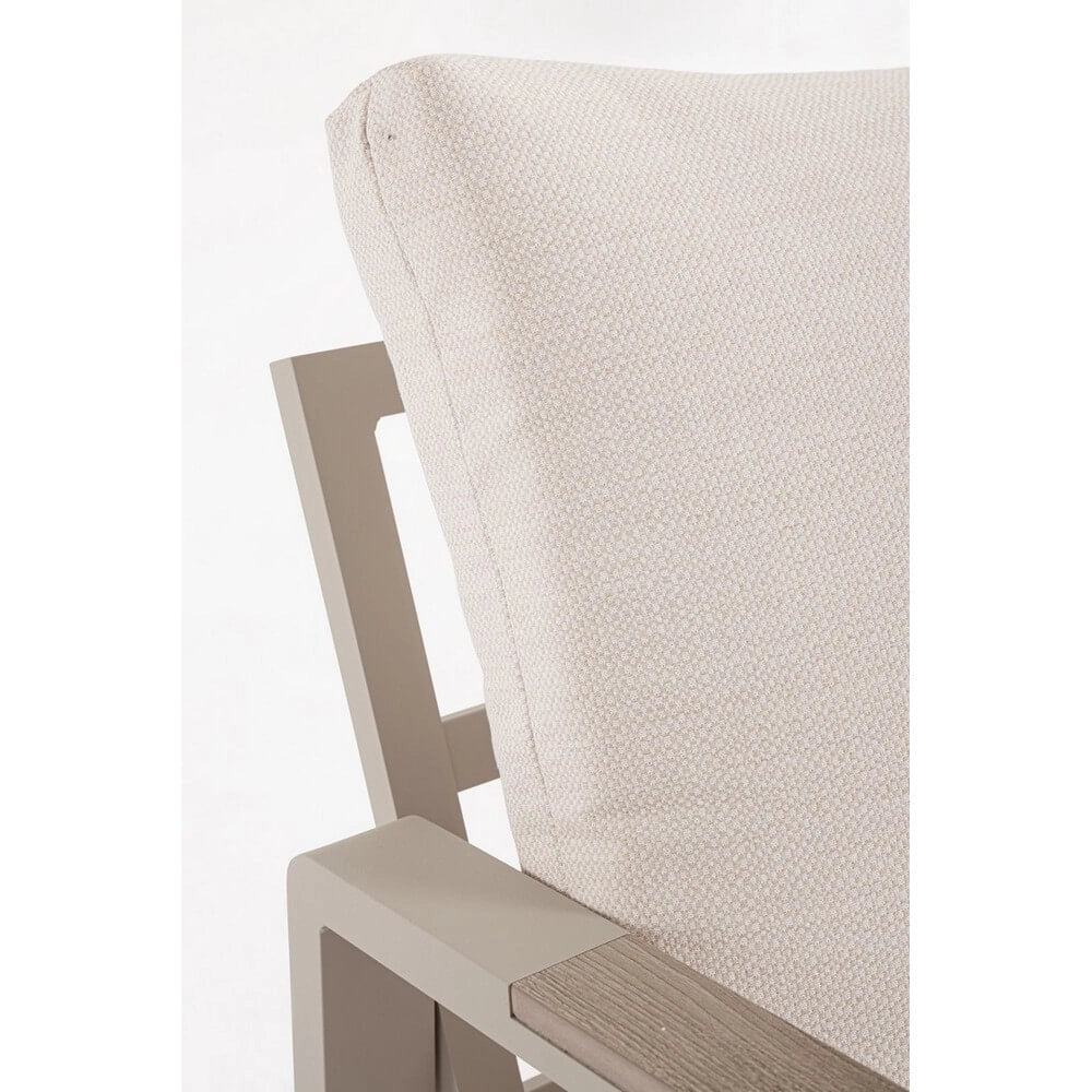 Set da 4 pezzi salotto da esterno in alluminio con cuscini - NOLIRA