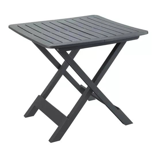 MAURY'S TAVOLO ANIENE PIEGHEVOLE DA ESTERNO  79X72X70 CM IN COLORE ANTRACITE