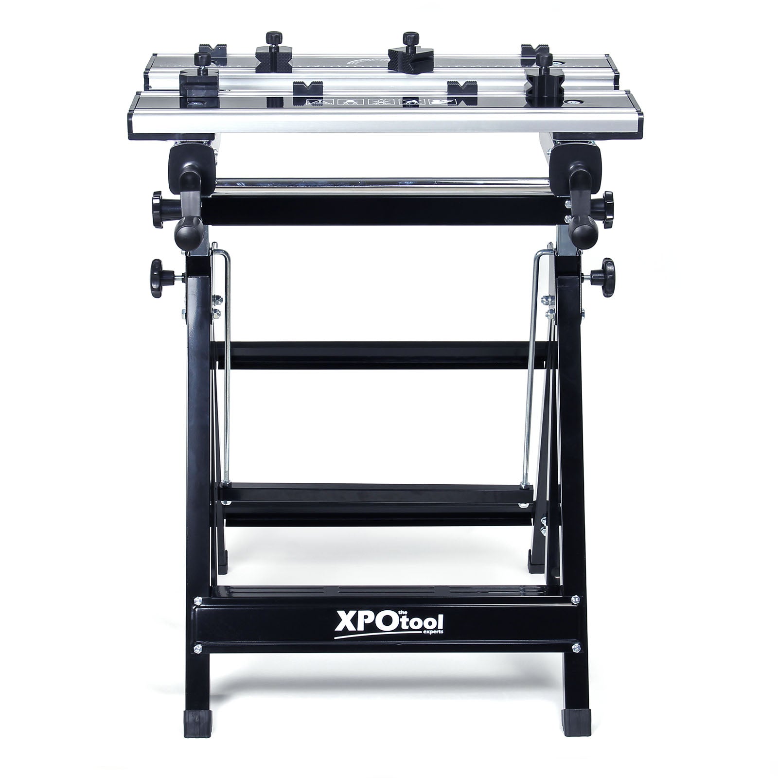 Banco da lavoro portatile e pieghevole max 100 kg altezza e inclinazione regolabili 77-107cm