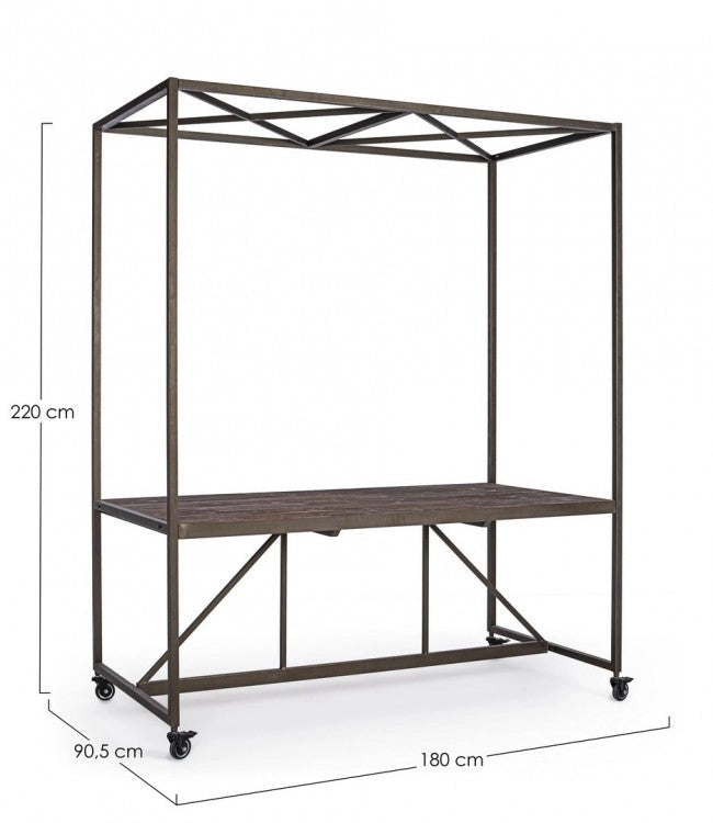Tavolo Espositore con Tetto 180x220H in Metallo
