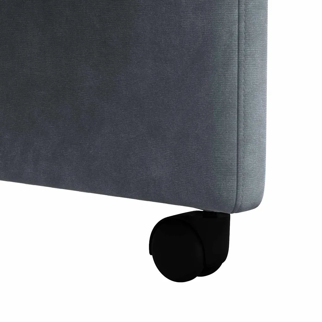 Sedie da Pranzo con Ruote 2 pcs Grigio scuro 58 x 65 x 98 cm
