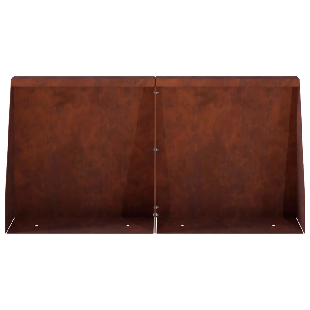 Muro di contenimento 4 pz 40 x 12 x 50 cm Acciaio Corten 3449071