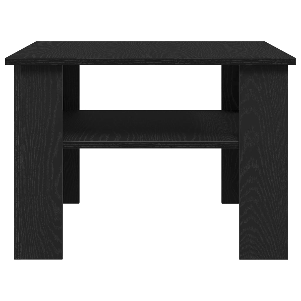 Tavolino da caffÃ¨ nero in Rovere 60x60x42 cm in legno ingegnerizzato