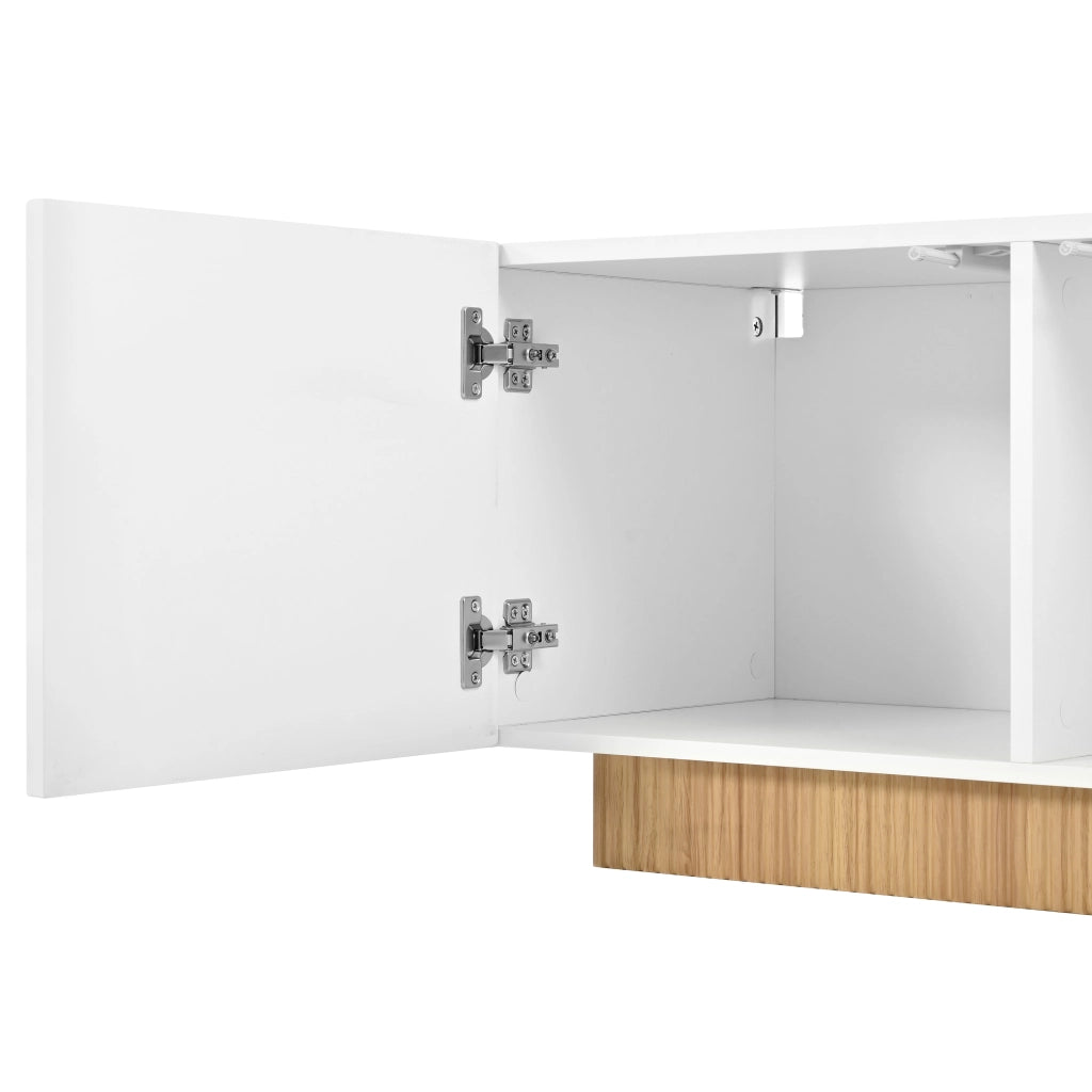 MOBILE TV 170x38x42 cm Bianco in MDF e pannello di legno