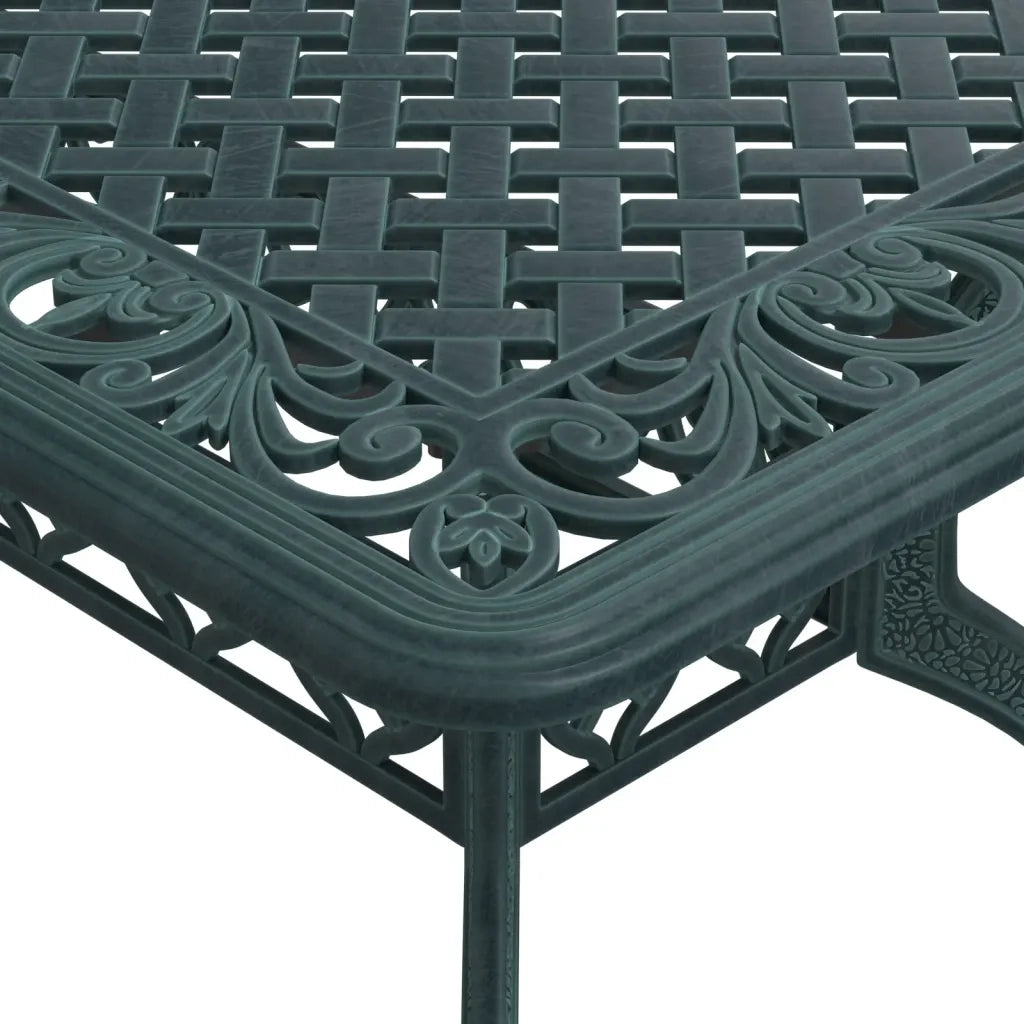 Set da Pranzo da Giardino 5 pz Verde in Alluminio Pressofuso 3216311