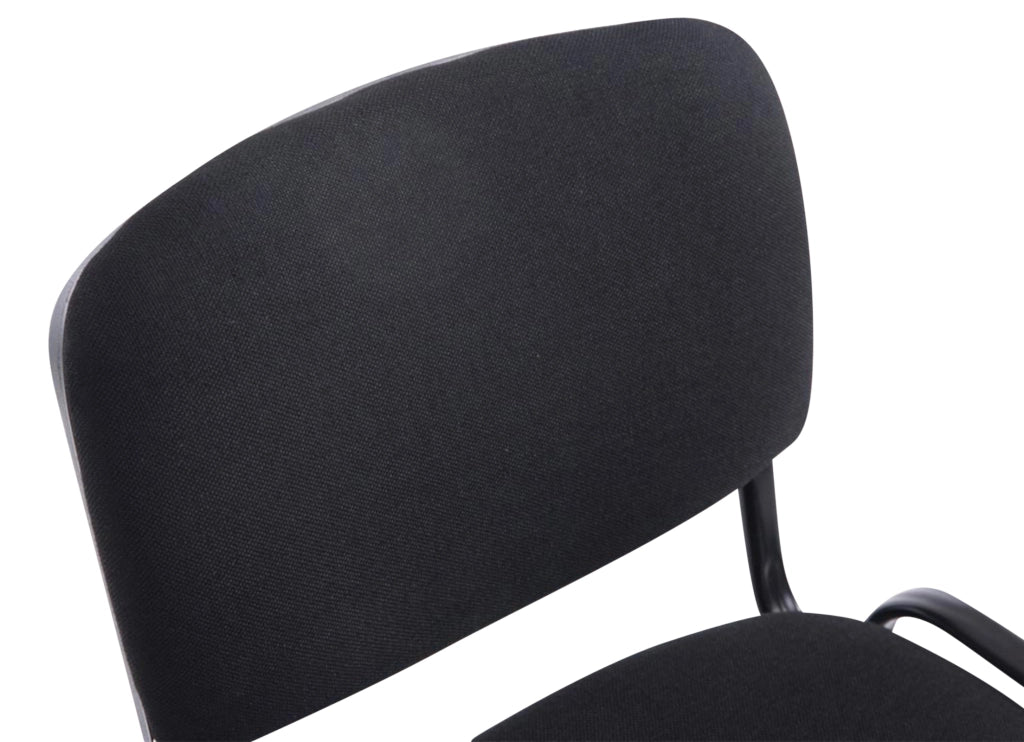 Set di 4 sedie XL Ken in tessuto nero