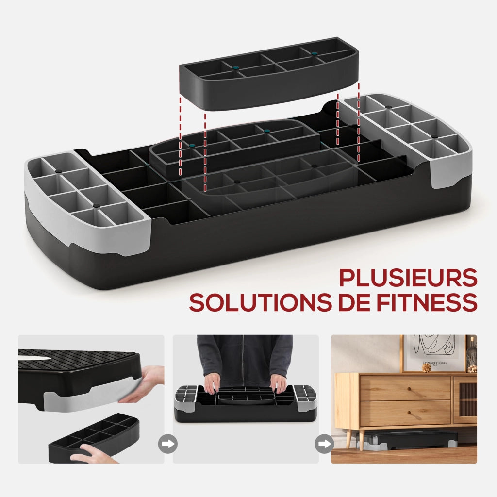 Step aerobico fitness ¨C Xylo ¨C altezza regolabile 2 livelli antiscivolo 68x29x15cm
