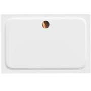 Piatto Doccia Acrilico Rea Belmond White 80x100 Brush Copper