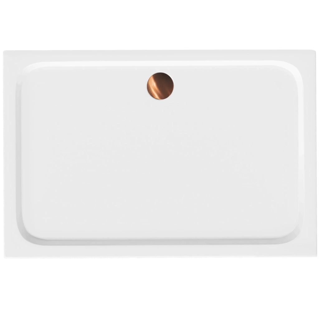 Piatto Doccia Acrilico Rea Belmond White 80x100 Brush Copper