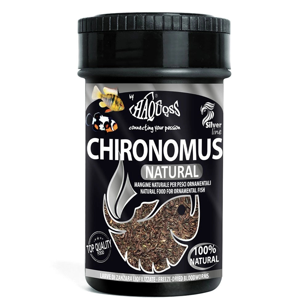 Haquoss Chironomus Natural 100ml - larve rosse di zanzara liofilizzate