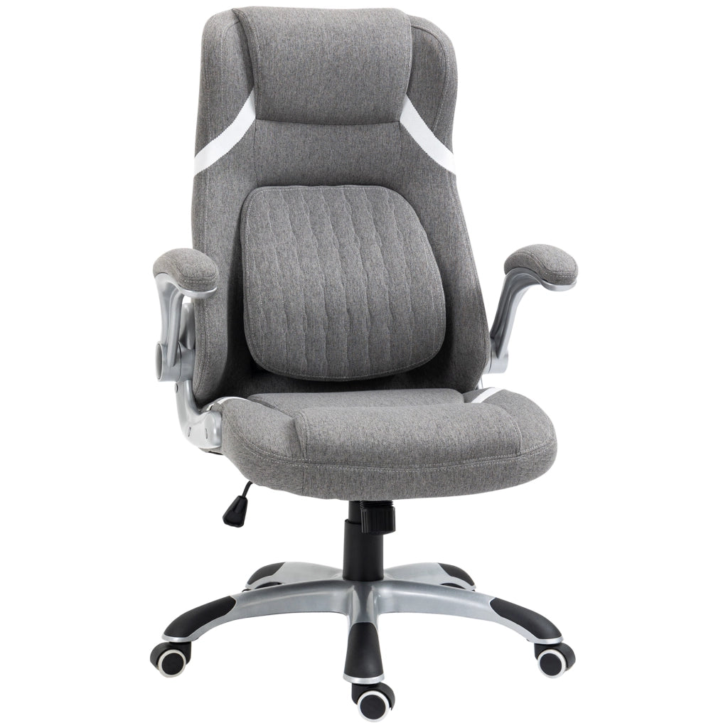 Sedia da Ufficio Reclinabile ¨C zephmum ¨C Tessuto Grigio 68x76x109-117 cm
