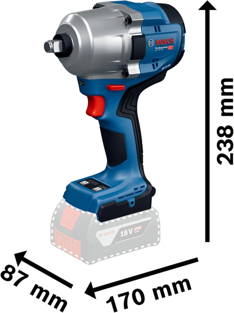 Bosch Professional 18V System Avvitatore a massa battente a batteria GDS 18V-780 (incl. 2 batterie 5.0Ah, GAL 18V-40, valigetta)