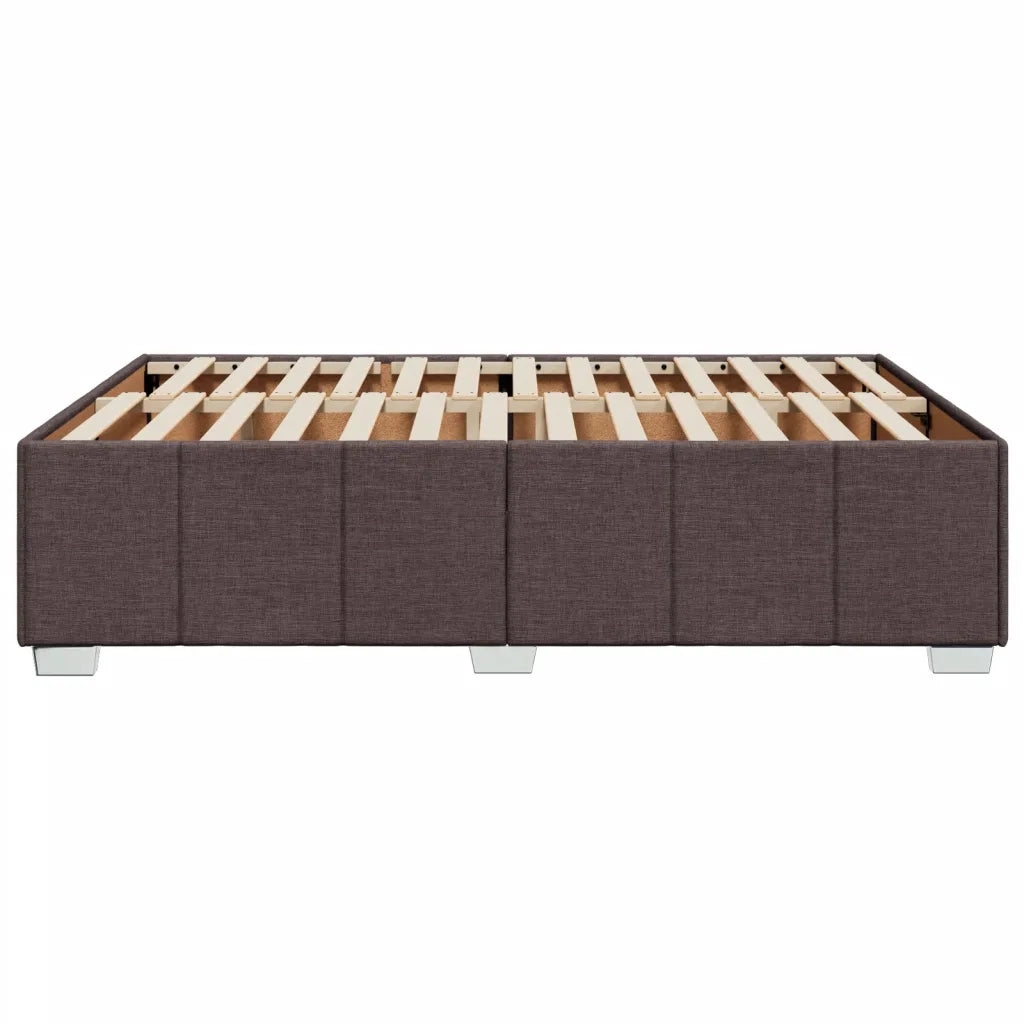 Giroletto senza Materasso-Struttura Letto Marrone Scuro 140x200 cm Tessuto 509257
