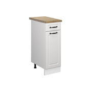 Vicco Mobiletto base per cucina Bianco casa di campagna 30 cm , PL Rovere