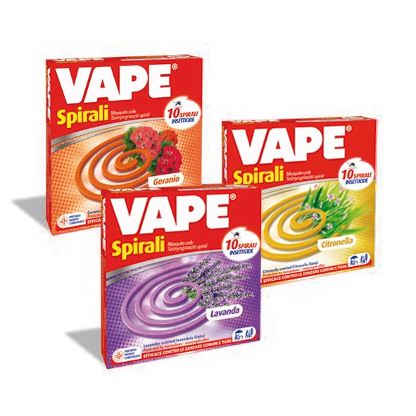 ANTIZANZARE VAPE SPIRALI PROFUMATE 10 PZ- VAPE- 24,0 confezione