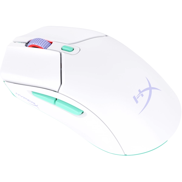 HyperX Pulsefire Haste 2 Core Wls  Mouse da gaming [bianco/verde/viola] (HYPERX PF HAS 2 CORE WL WHT GM MS)