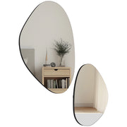Specchio da parete decorativo irregolare a forma di gallet ¨C zephmum ¨C nero, metallo, 70x46 cm
