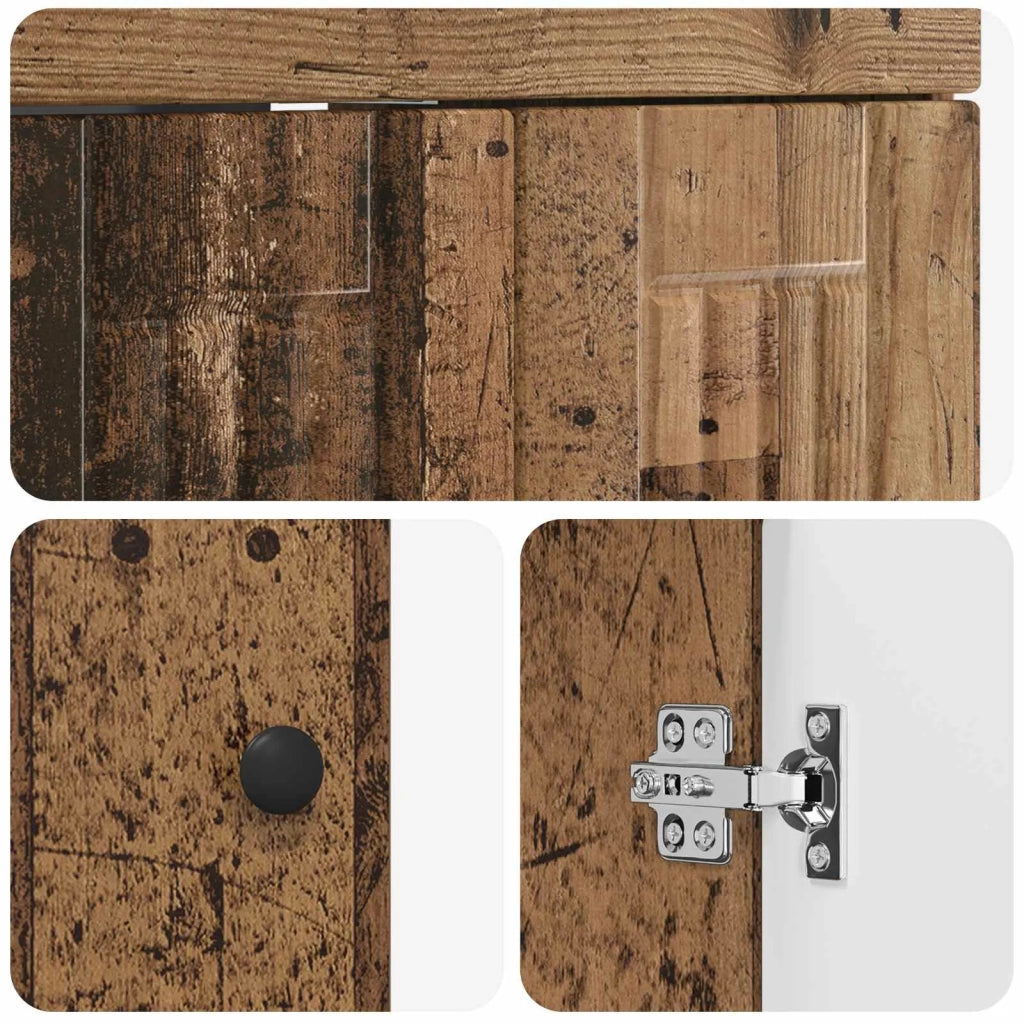 Mobiletto da bagno sotto il lavello Legno antico 890052