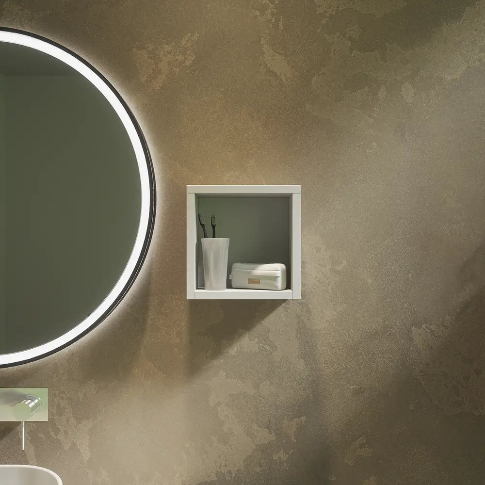 Pensile bagno a giorno sospeso 25x25cm color bianco opaco| Moor