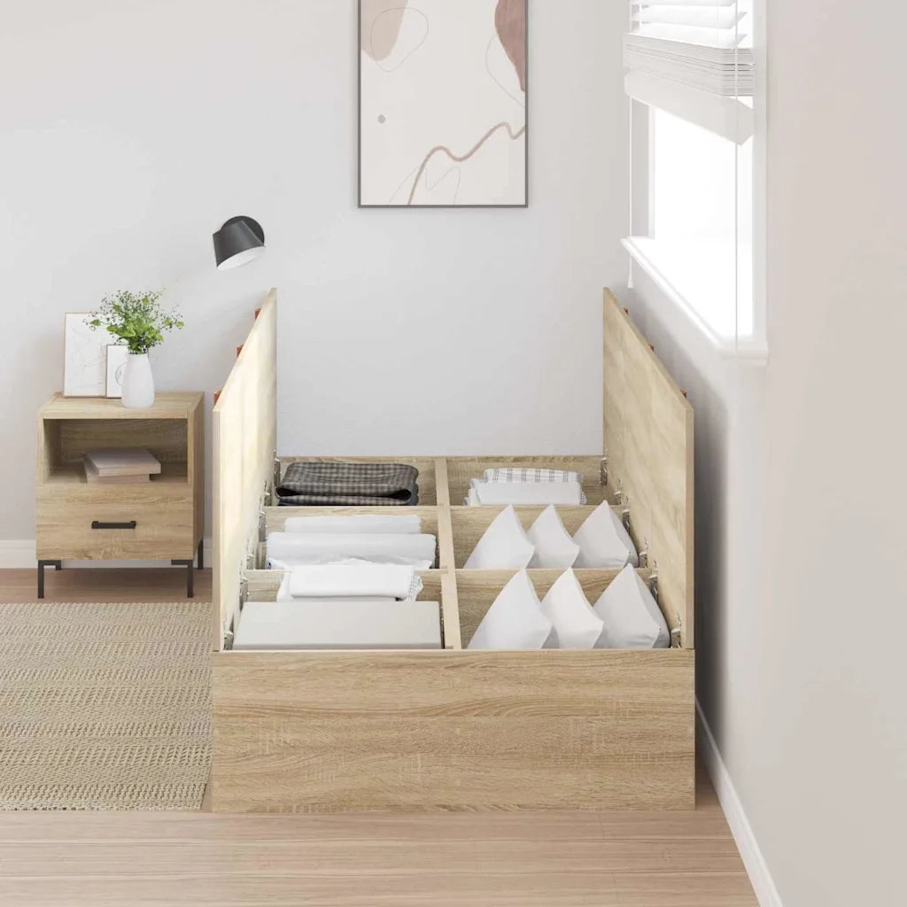 Struttura letto con contenitore Rovere Sonoma 80 x 200 cm 3335335
