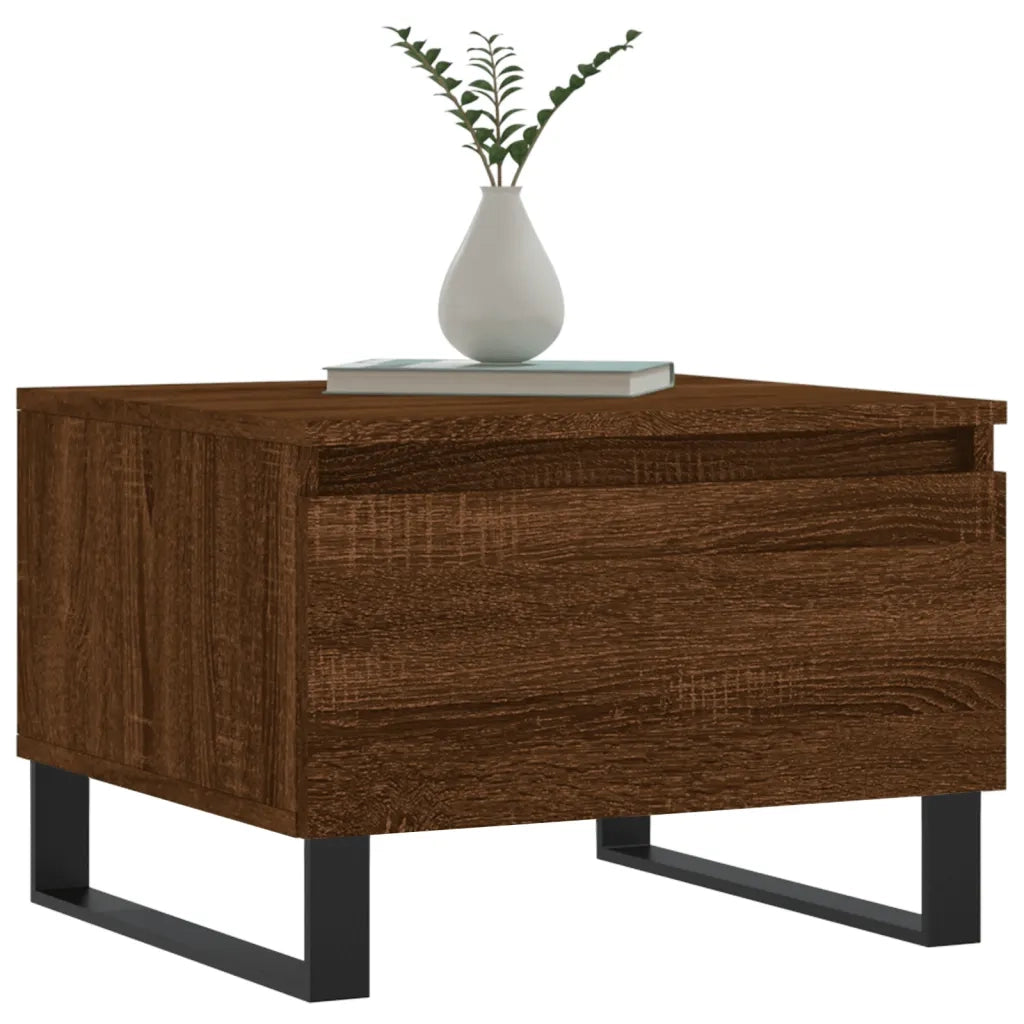 2 pz Tavolini salotto | Tavolino da caff¨¨ | Tavolino da Soggiorno Rovere Marrone 50x46x35 Legno Multistrato