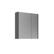 Mobile da bagno con specchio "Arno 60" - 60 x 16 x 66 cm - Grigio / Antracite