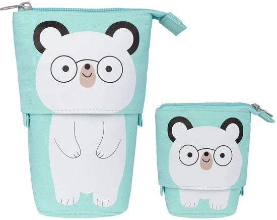 Etui 2-in-1 con cerniera Etui per regali di Natale per ragazze Contenitore per penne per bambine Etui retrattile Etui standard per ragazze