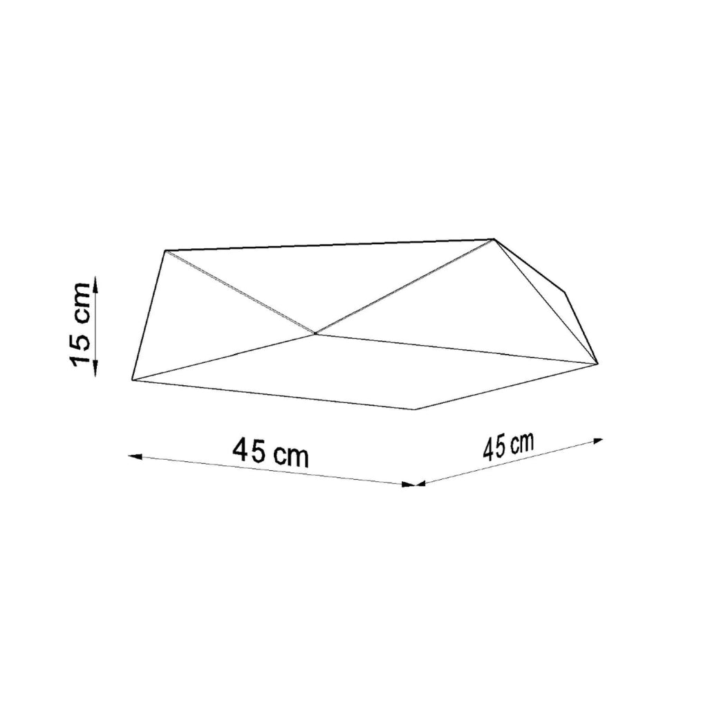 Plafoniera TRIGON 45 Pure Lume 3xE27 cromo argento 50cm