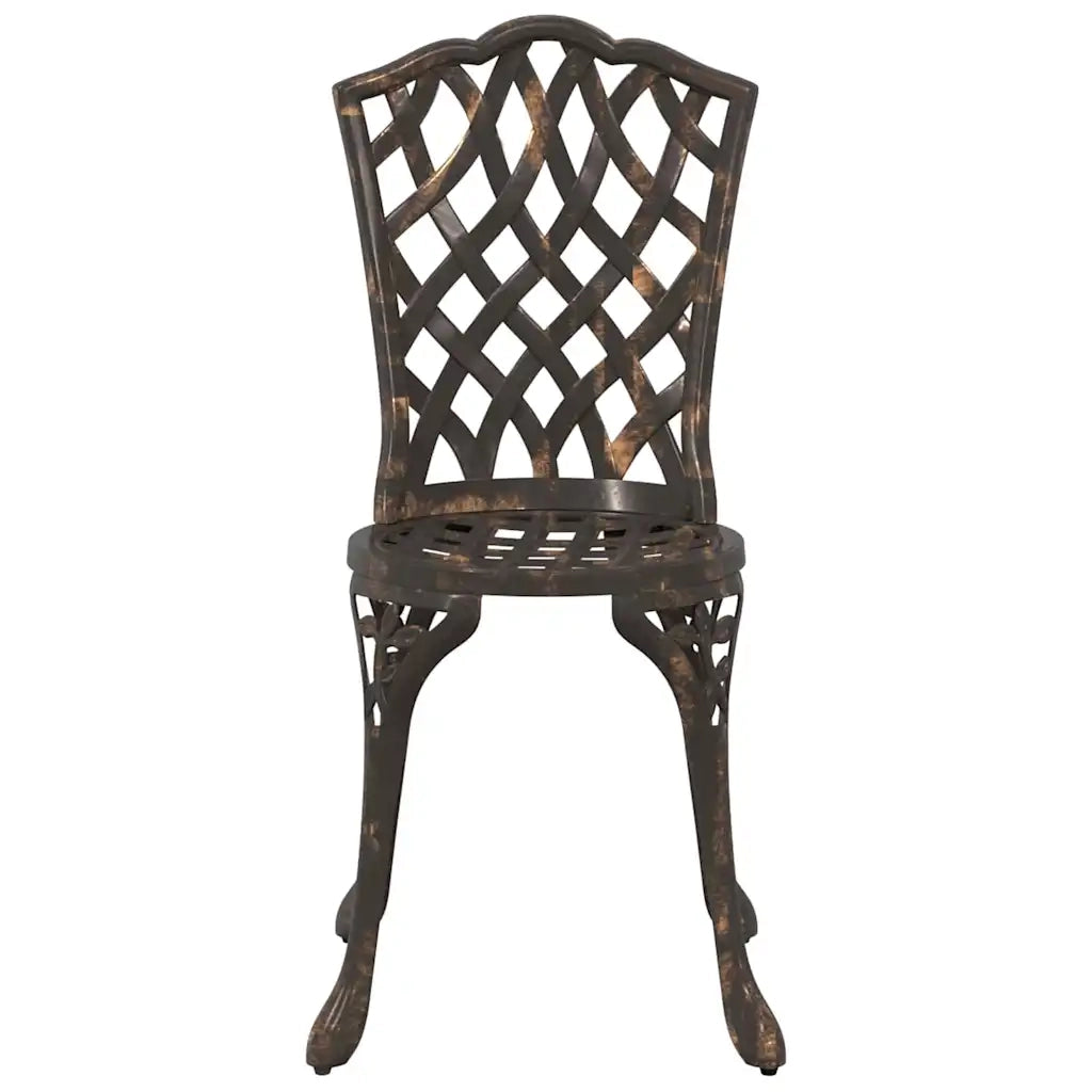 Set Bistro da Giardino 3 pcs Bronzo Alluminio 42002390