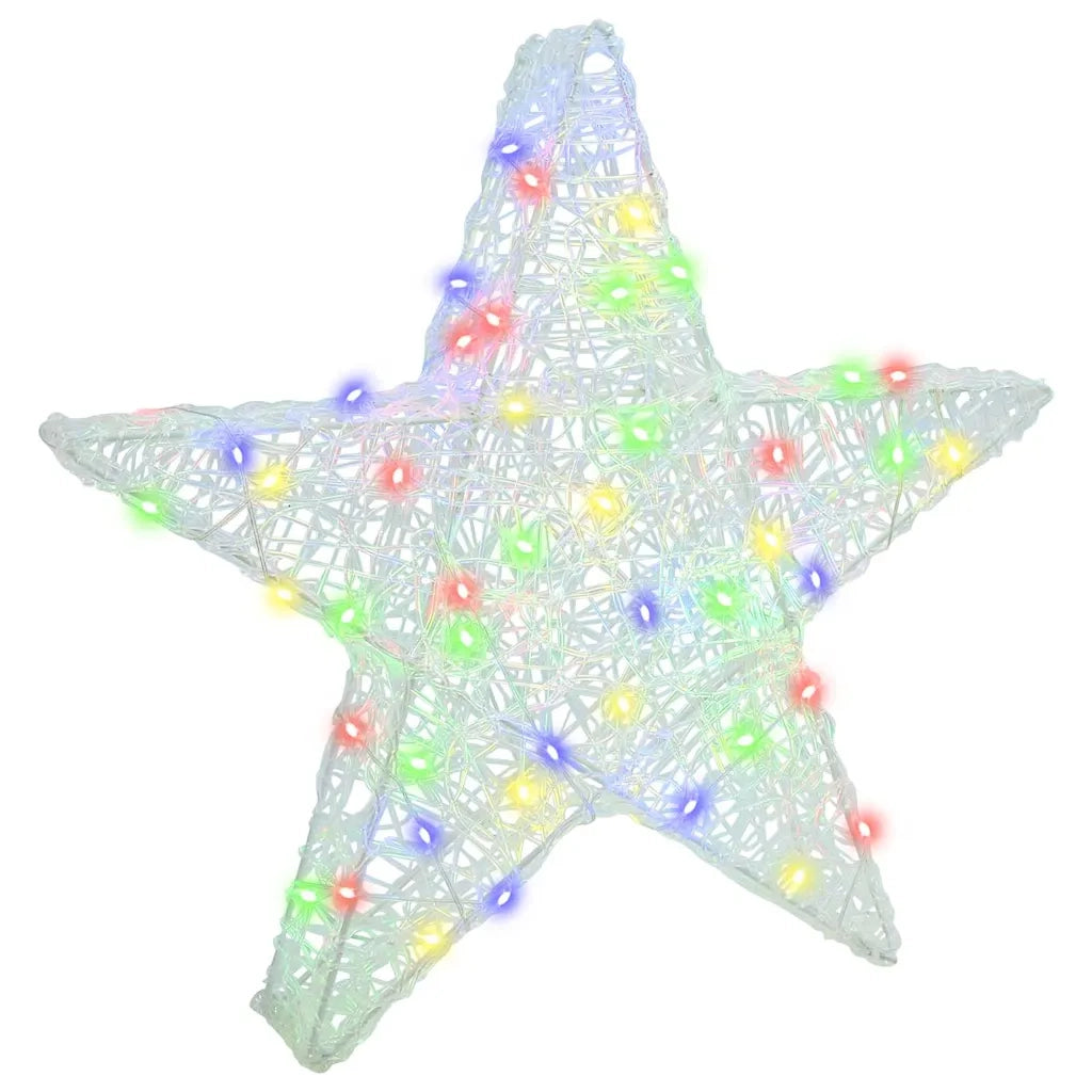 Stella 3D con 50 LED Multicolore 55 x 53.5 x 10 cm Acrilico