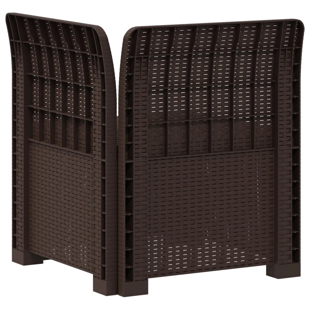 Divano da Giardino a 1 Posto Aspetto Rattan PP Marrone 8011813