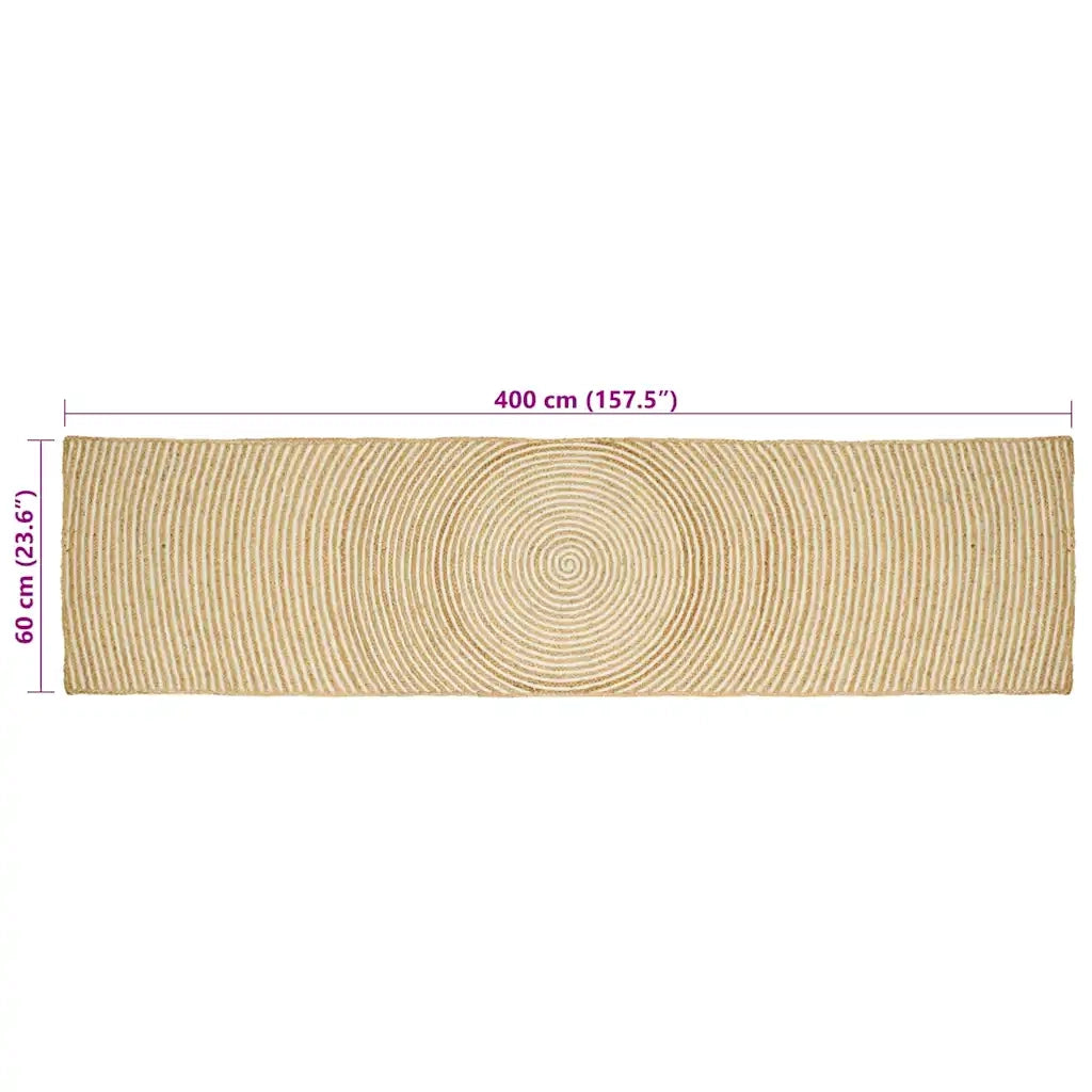 Tappeti per area Bianco 60 x 400 cm Juta