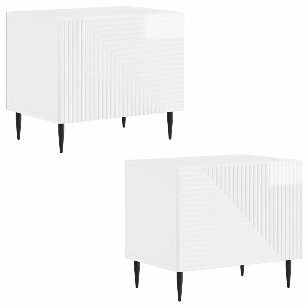Mobile TV Bianco Lucido Legno ingegnerizzato 896899