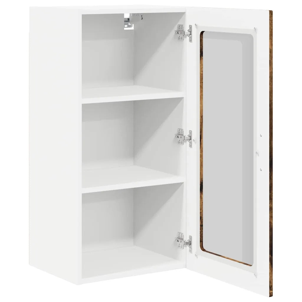 Mobile da cucina con porta 2 pz-Set di 2 Armadio da cucina Rovere fum¨¦ 40 x 31 x 80 cm