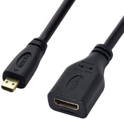 Cavo HDMI Micro a HDMI Mini Estensore - Cavo Flessibile da 10 cm - Adatto per Laptop e HDTV - Alta Qualità Visiva - Ideale per