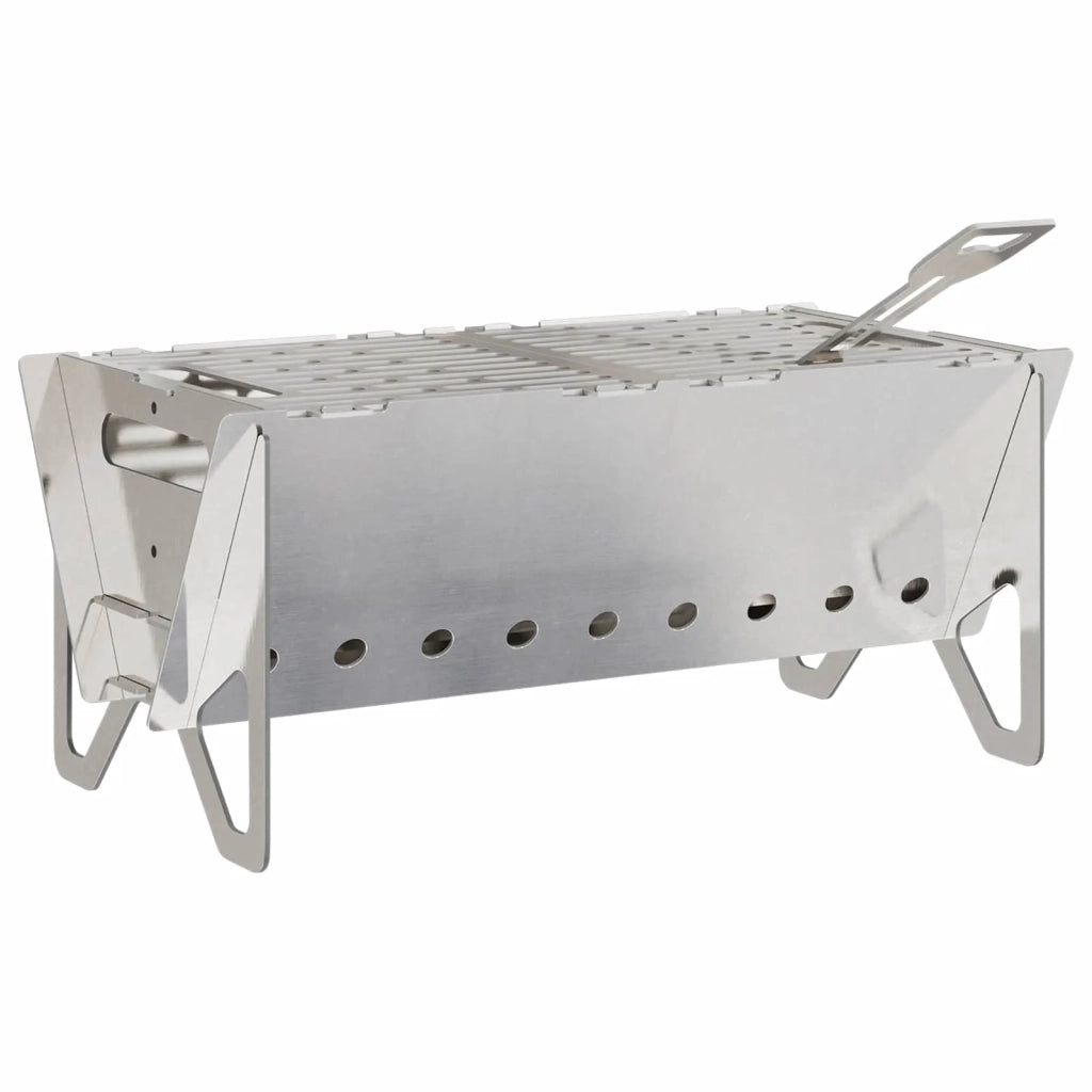 Focolare da campeggio 42 x 22 x 18 cm Acciaio Inox Argento 42028478
