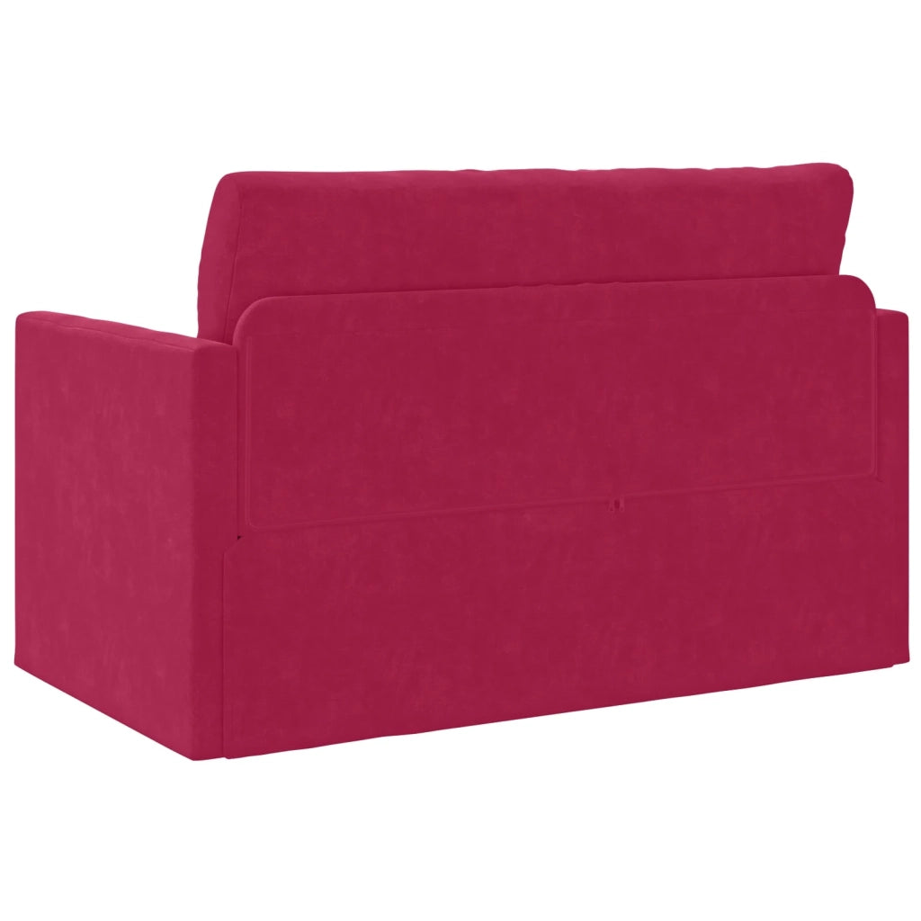 Divano letto Rosso Vino 124 x 71 x 78 cm Velluto 4106705