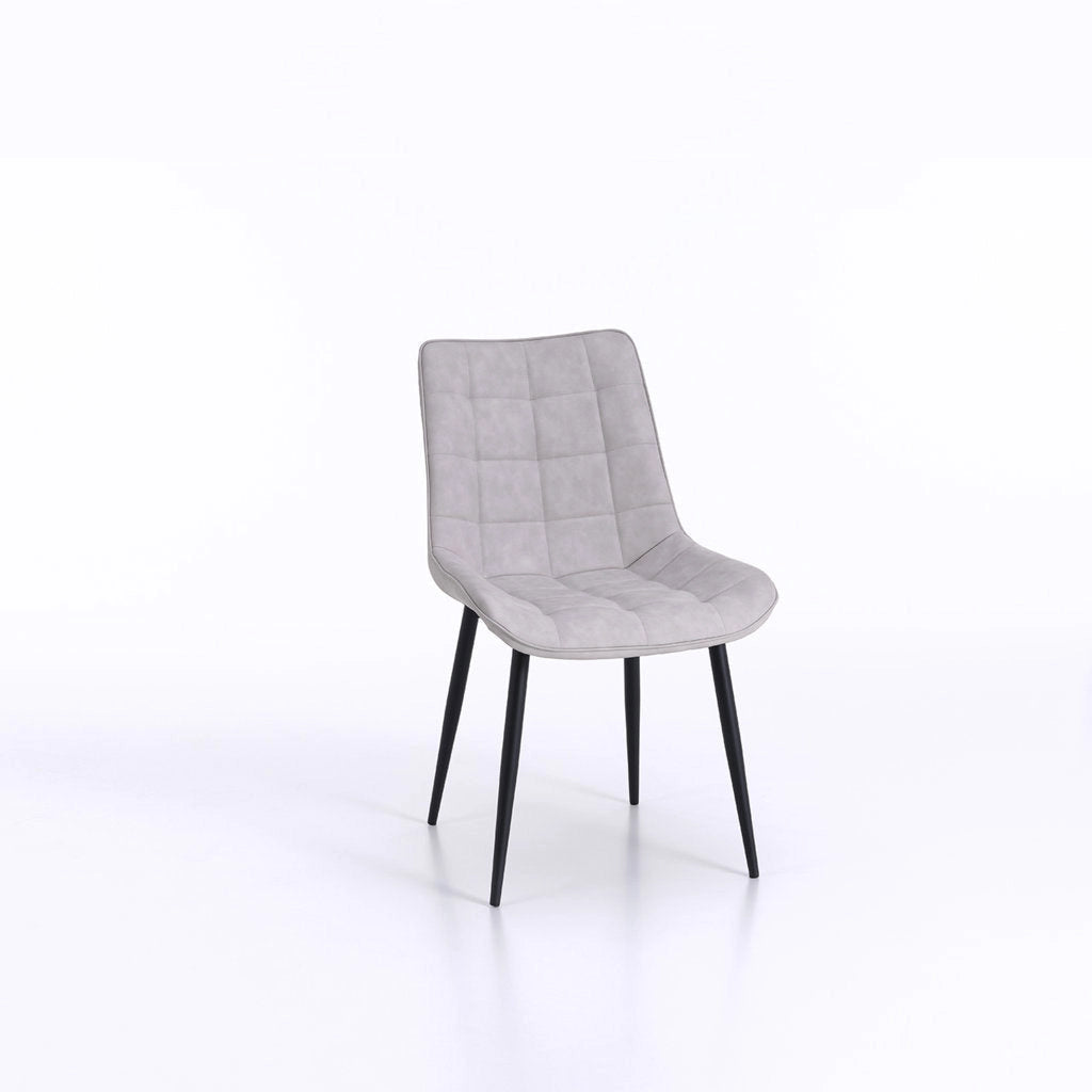 Set 4 Sedie 49x52x85 cm in Similpelle Grigio