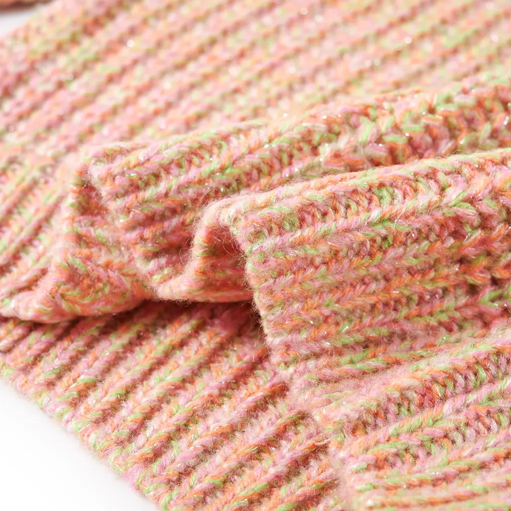 Maglione da Bambina Lavorato a Maglia Rosa Tenue 128 14527