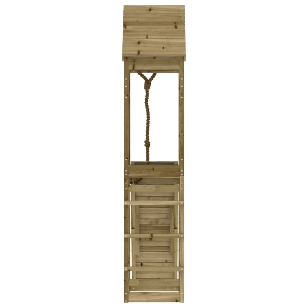 Casetta da gioco con parete da arrampicata 55 x 175 x 264 cm legno di pino impregnato 02_0004853