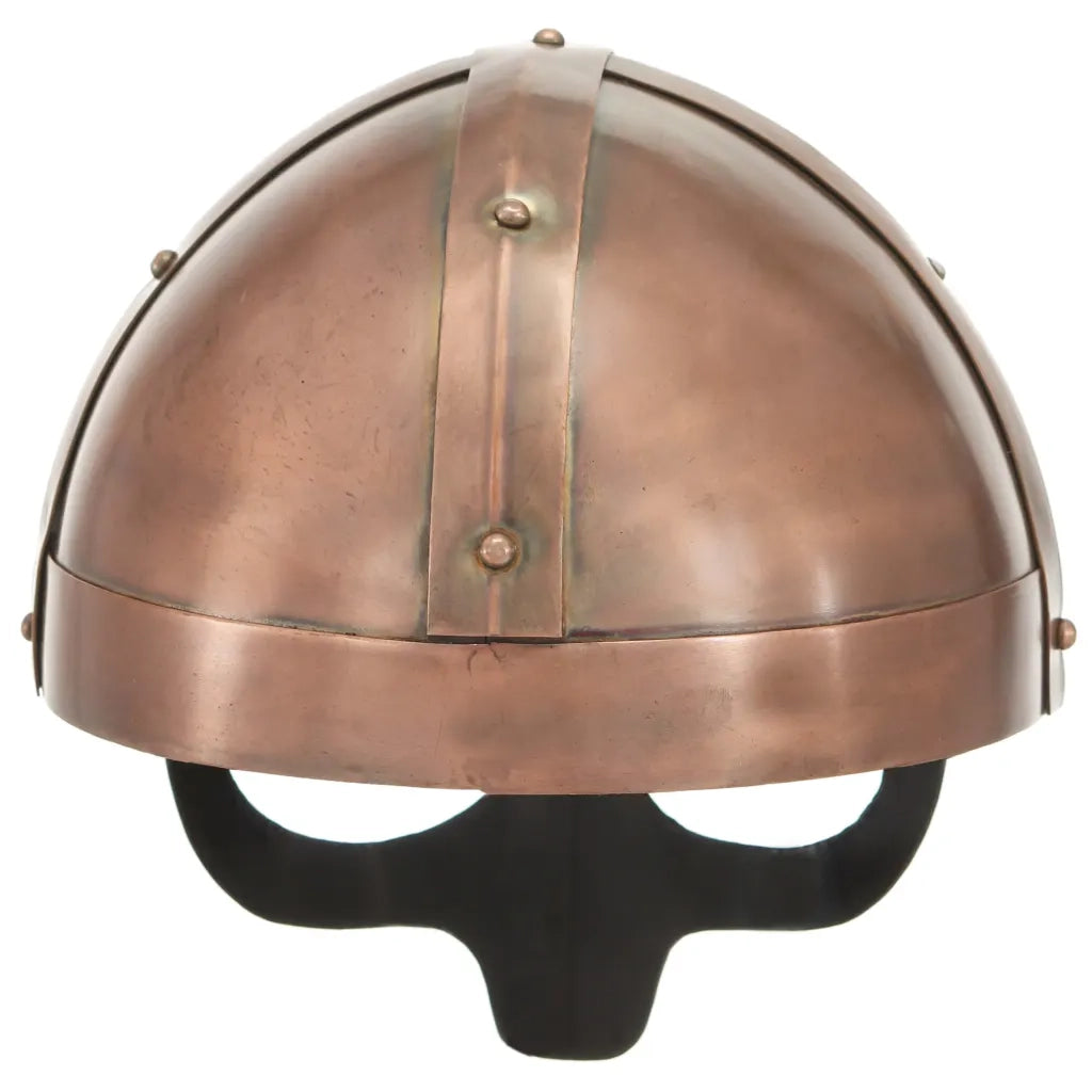 Elmo Vichingo Antico Replica LARP Rame in Acciaio cod mxl 66509