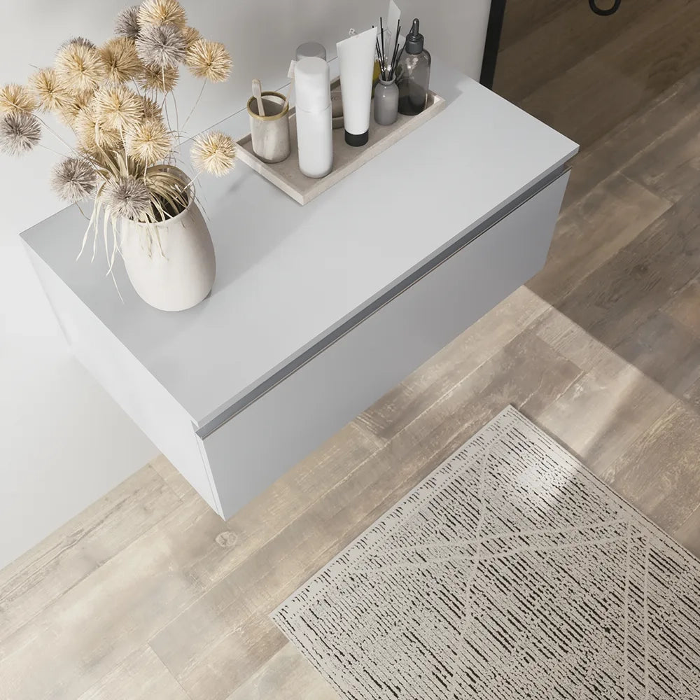 Cassettone sospeso 80 cm grigio perla opaco | Darwin