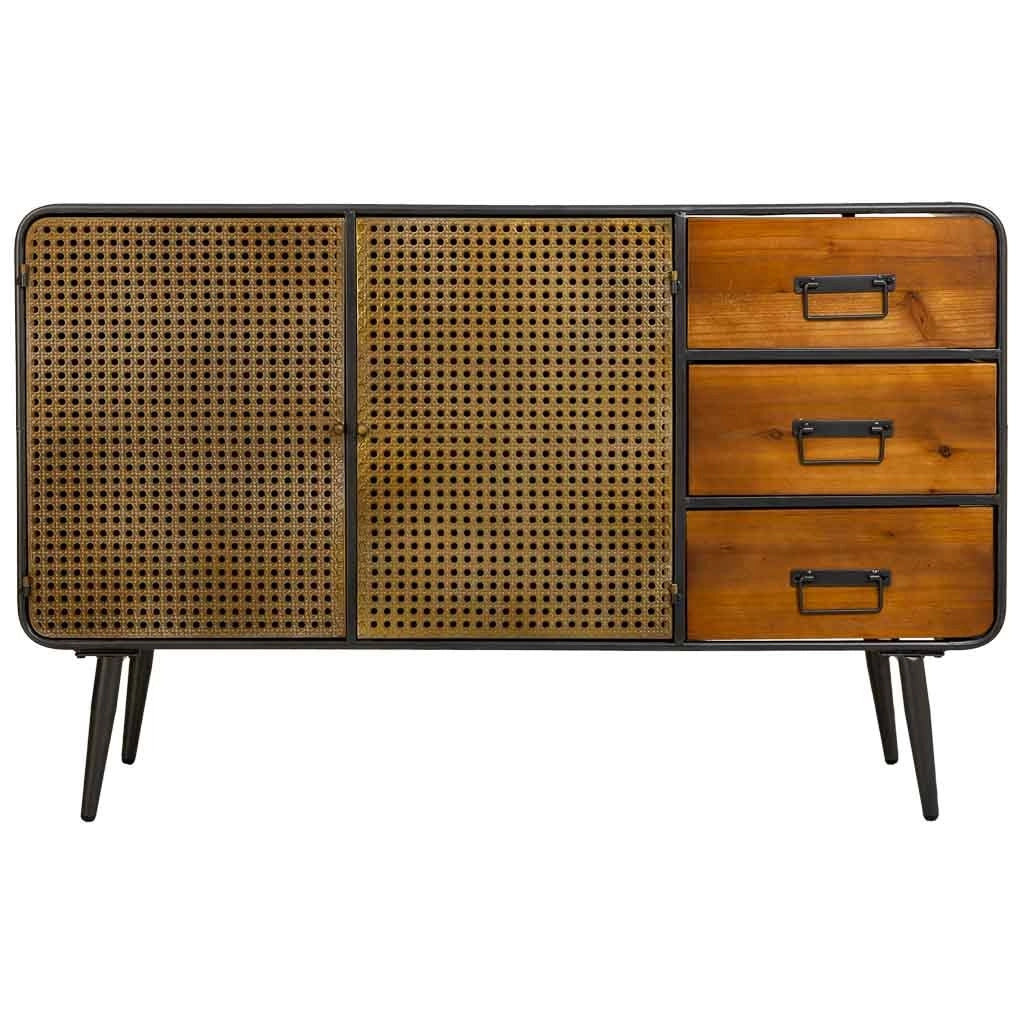 Credenza in metallo marrone 120x40x75h