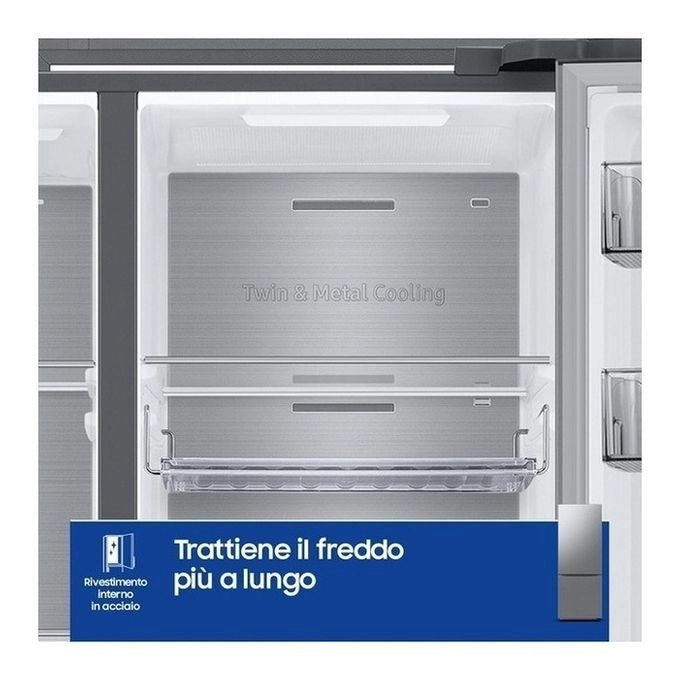 Samsung RB53DG706CS9 Frigorifero Doppia Porta Libera Installazione 538 Litri Classe Energetica C Metallico-Acciaio Inossidabile