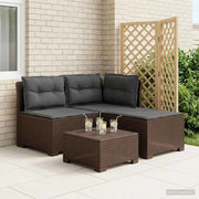 Divano da giardino 3 posti con cuscini in look rattan PP 8011909