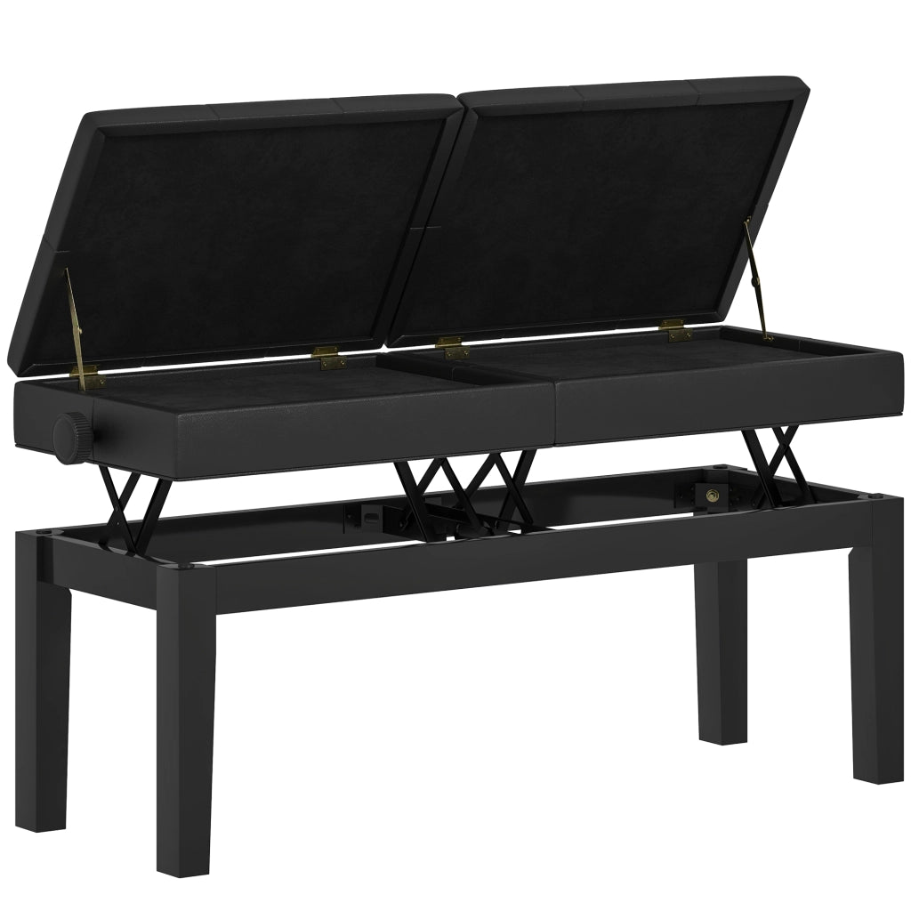 Sgabello per Pianoforte in Similpelle Regolabile ¨C Zephmum ¨C Nero